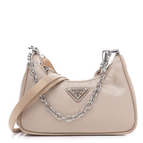 prada nylon re edition beige|prada nylon shoulder bag price.